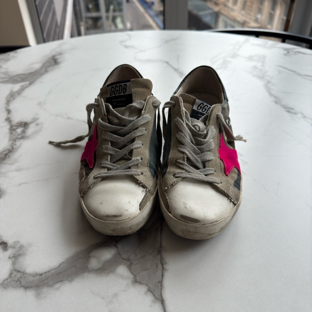 Golden Goose Sneakers with Pink Star